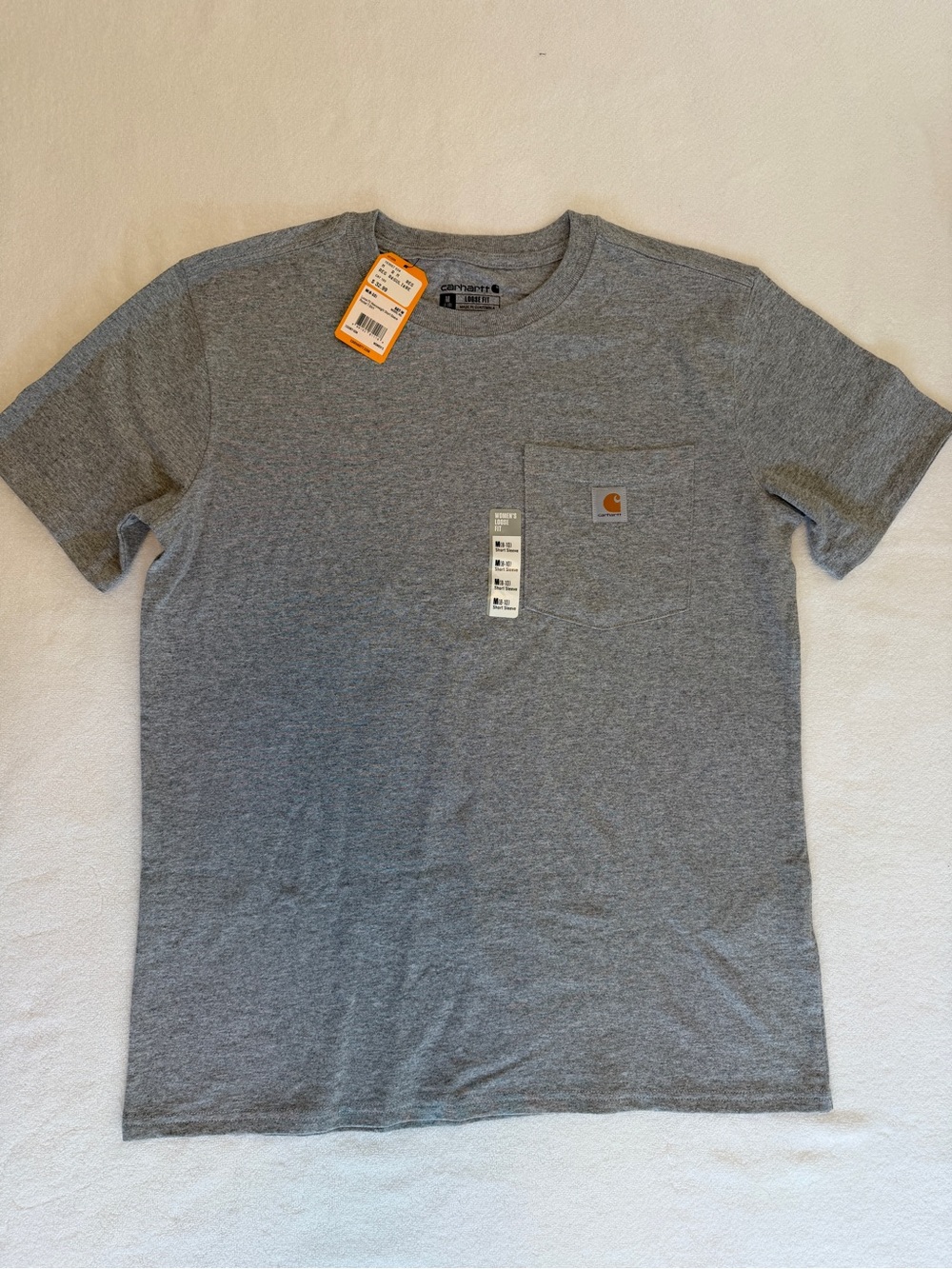 Carhartt Pocket T-Shirt Women’s M Gray Loose Fit K87-W NWT Workwear Tee